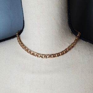 Necklace, gold links, 8 inches